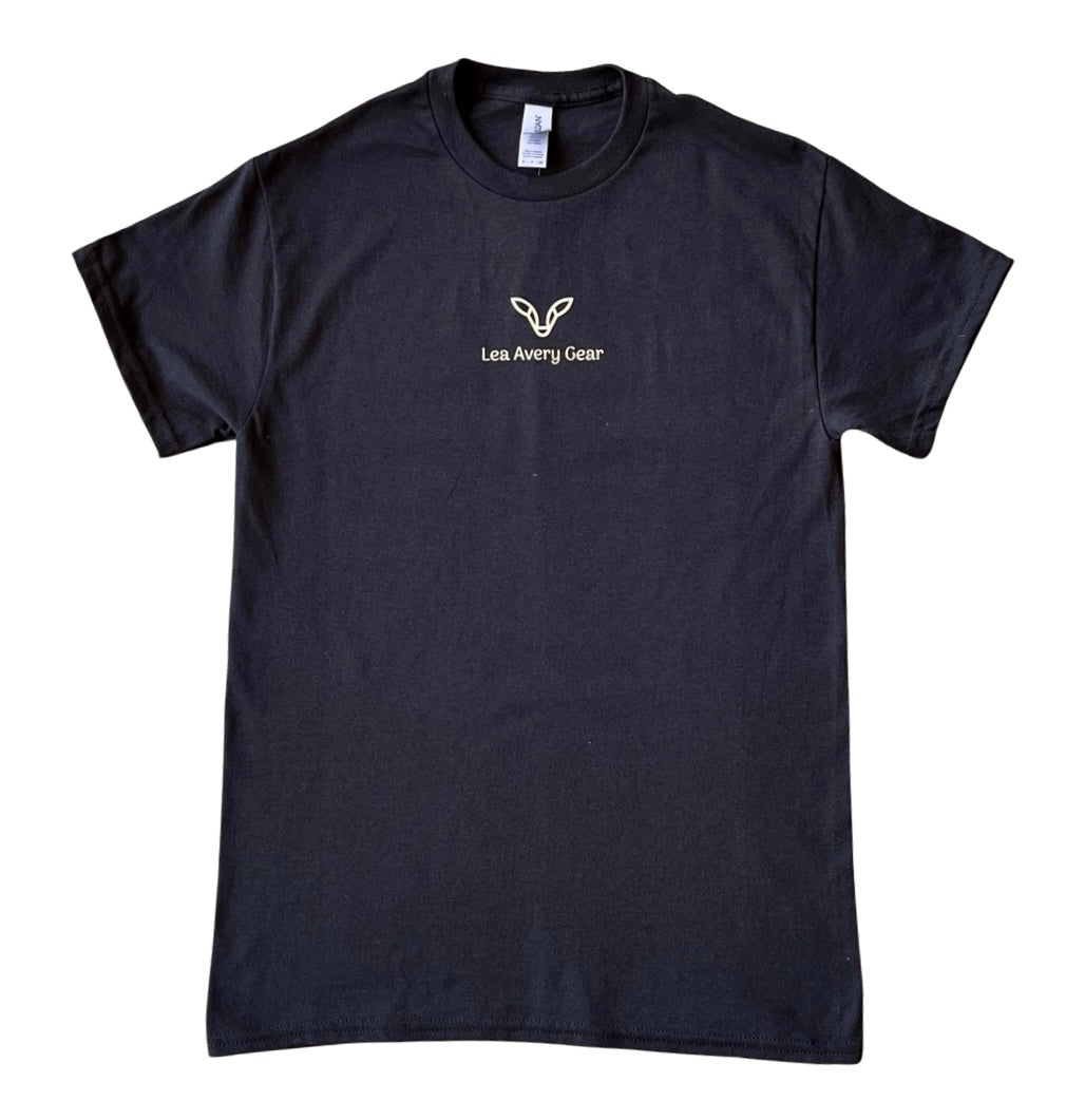 black t-shirt