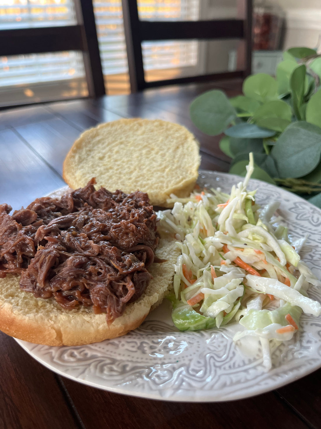 Pulled Venison BBQ sandwich 