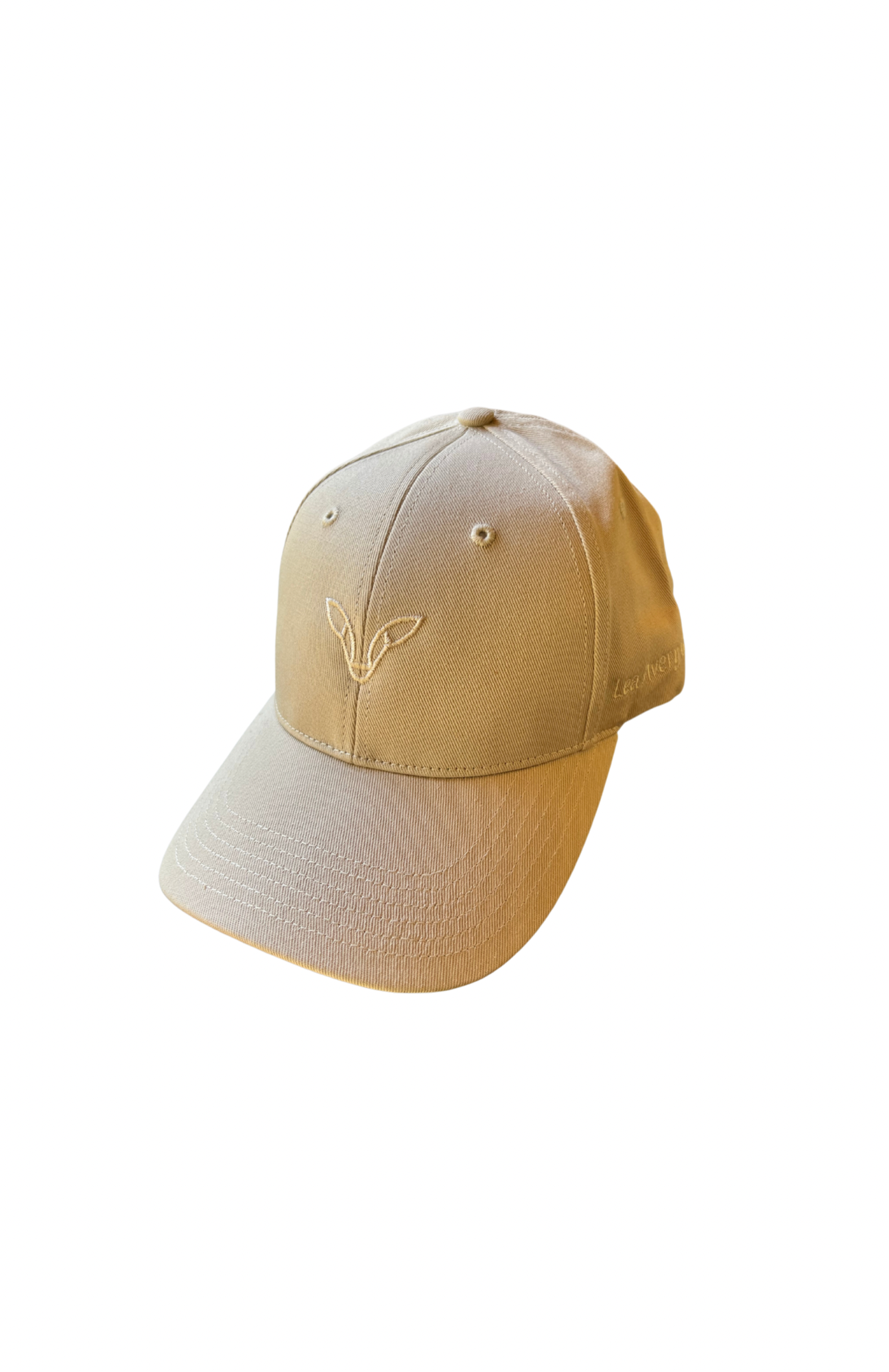 Cotton hat with embroidered logo. Stone Color