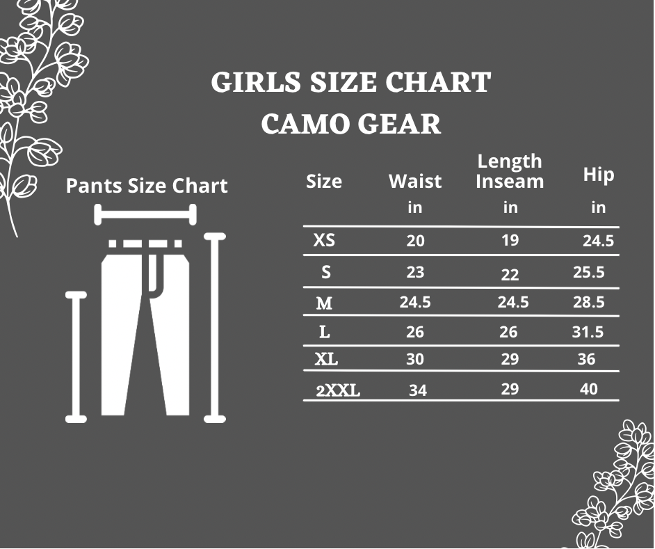 Sapelo Pants - Girls Midweight Camo Hunting Pants